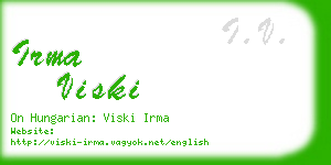 irma viski business card